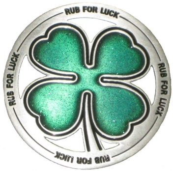 Lucky Irish St Patricks day Shamrock Glowing Green Belt Buckle